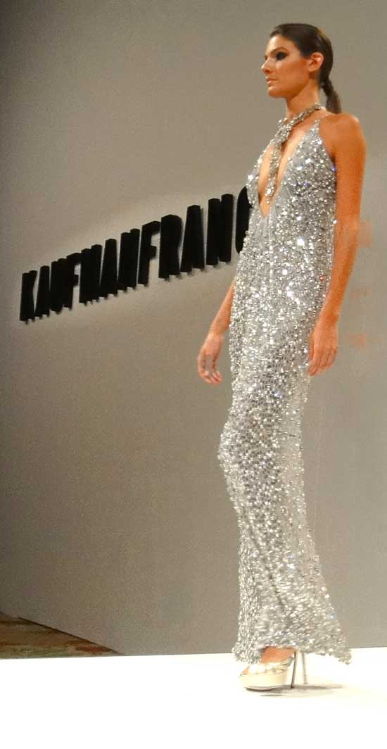 KaufmanFranco crystal silver gown