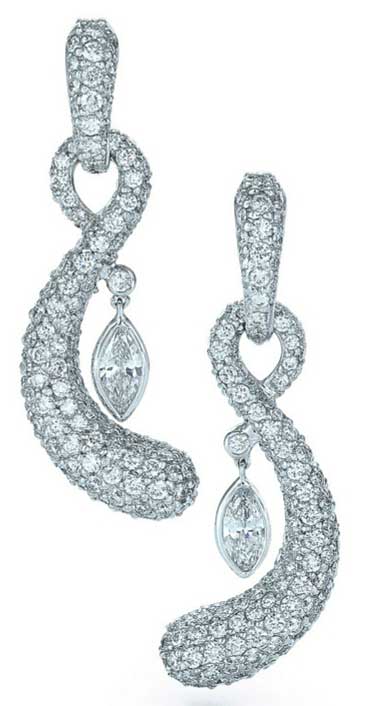 Couture show Diamond Drop Earrings