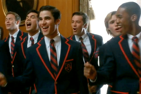 Glee - Darren Criss as Blaine with Dalton Academy Warblers (Teenage Dream)