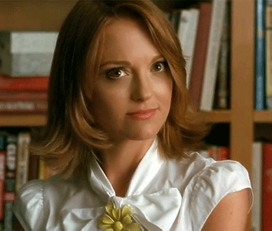 Glee - Jayma Mays as the impecably dressed Emma Pillsbury