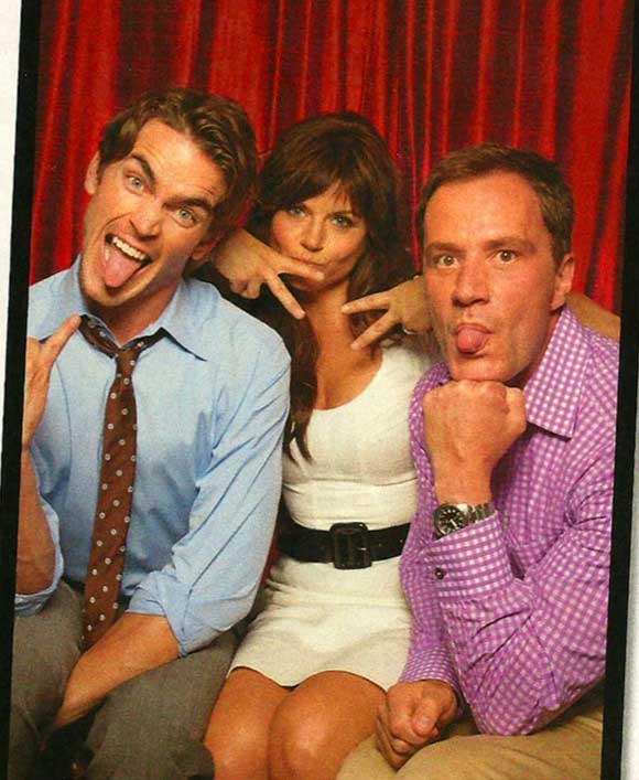 white collar Matt Bomer, Tiffani Thiessen, and Tim DeKay