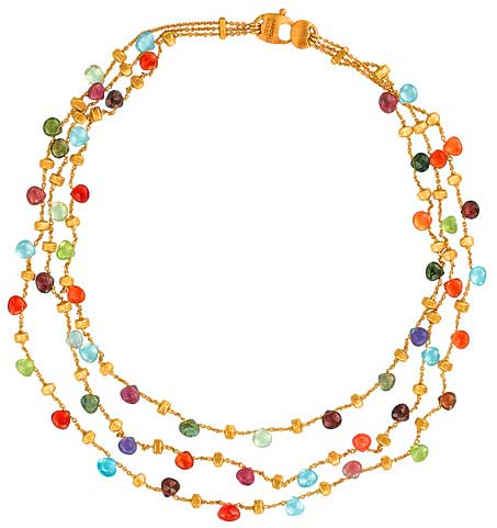 Couture show Triple-Strand 18kt Gold Necklace