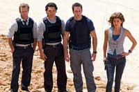 HAWAII FIVE-O Scott Caan, Daniel Dae Kim, Alex O&#8217;Loughlin and Grace Park [in vests]200